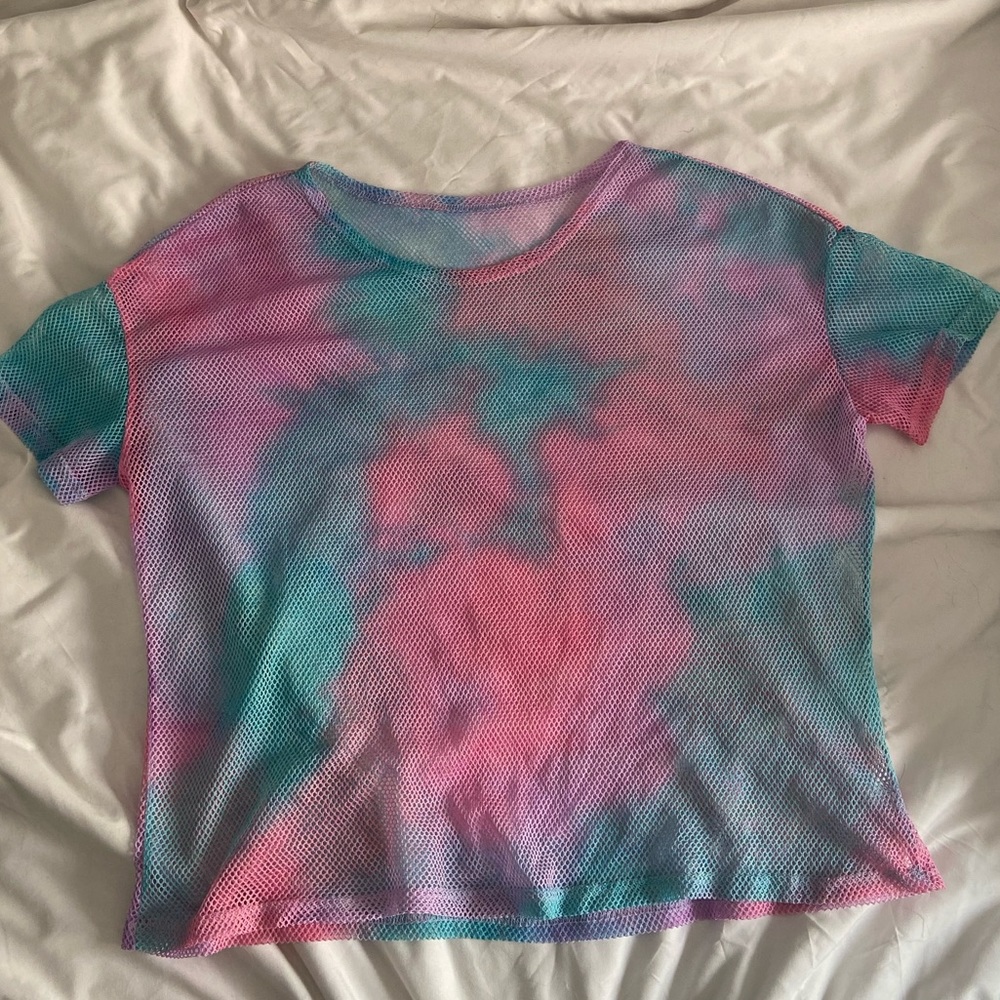 Fishnet/Mesh Tie-Dye Shirt